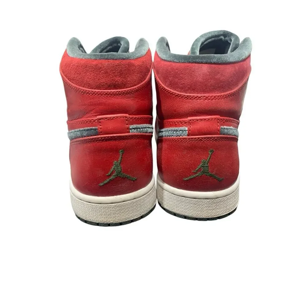 AIR Jordan 1 Retro hightop‎ RED and FOREST GREEN sz 11.5